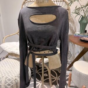 Hand dyed crop sweater